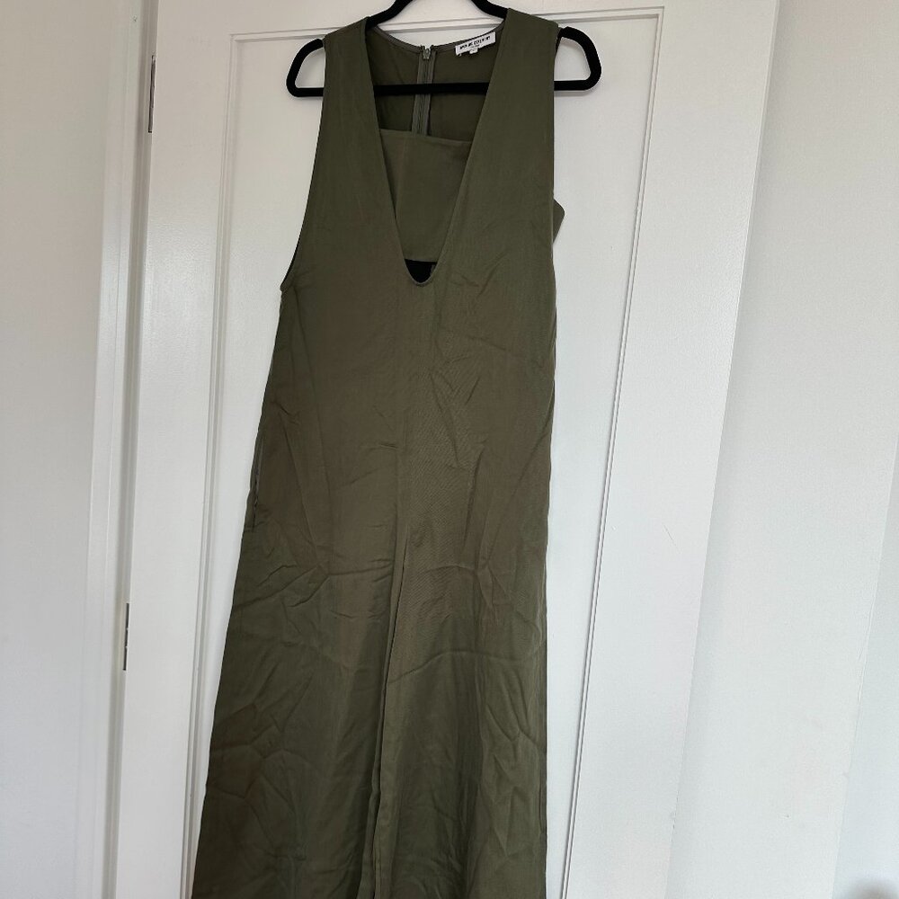 Opening Ceremony Sleeveless Jumpsuit Wide Leg Deep V-Neck Cut-out Front Sz 2